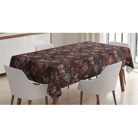 

Flower Tablecloth Murky Grunge Blooms Rainy Classic Floral Background Pastel Motifs Rectangular Table Cover for Dining Room Kitchen 60 X 90 Inches Mauve Taupe Dried Rose Coral by Ambesonne