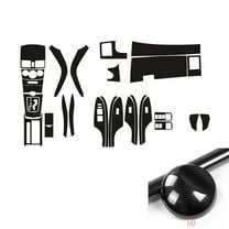 Zyutaosan 5D Carbon Fiber Look Sticker Car Center Console Trim Cover For Toyota Corolla 2007-2013