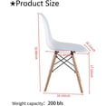 thumbnail image 3 of Holaki Modern 5 Piece Dining Table Set, 42" Faux Marble White Round Dining Table with 4 Wooden Legs Chairs, Kitchen Table and Chairs for Dining Room,Office, 3 of 6