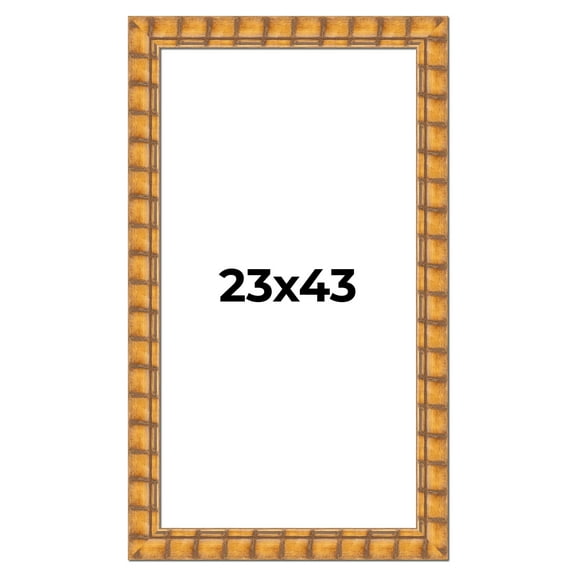 23x43 Frame Beige Real Wood Picture Frame Width 3 inches | Interior Frame Depth 0.5 inches |