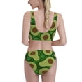thumbnail image 3 of Goofa Big Colorful Avocados Pattern High Waisted Bikini Set - Two Piece Swimsuit for Women, Summer Bathing Suit,Trendy Swimwear-, 3 of 8