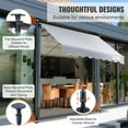thumbnail image 5 of 78" Manual Retractable Patio Awning - Adjustable Sunshade with Privacy Curtain - UV80+ Protection - No-Drill Installation for Doors, Windows, Balconies, 5 of 7