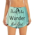 thumbnail image 2 of Picia Not All Those Who Wander Are Lost1 Pattern Women's 2 in 1 Athletic Running Shorts High Waisted Workout Casual Gym Sweat Shorts with Comfy Liner Zipper Pockets-XX-Large, 2 of 9