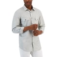 thumbnail image 1 of Alfani Mens Heathered Button Up Shirt, medgreen, S Neck, 1 of 1
