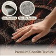 thumbnail image 6 of ODIKA 4'x6' Washable Area Rug Non-Slip, Chair-Friendly, Flatwoven Black Red Intricate Gothic Skull Design Mystical Symbols and Cracked Stone Motif for Home Office, Under Desk, 6 of 7