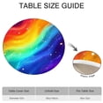 thumbnail image 6 of Rainbow Tie Dye Wave Pattern Round Fitted Tablecloth with Elastic Edge,Dining Table Cover Waterproof,Outdoor Round Tablecloth for Camping,Dining,Indoor and Outdoor, 6 of 7