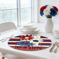 thumbnail image 4 of 4 Piece Patriotic Round Polyester Placemat 14.0 Inch Non Slip Heat Resistant Mat For Dining Table Decor, 4 of 6