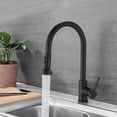 thumbnail image 4 of Storied Home BATHLET Single Handle High Arc Kitchen Faucet with Pull Down Sprayer Matte Black Matte, 4 of 5