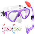 thumbnail image 1 of Set de Snorkel ACQCES para Niños con Top Seco, 5-15 Años, Morado, 1 of 8