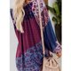 thumbnail image 4 of Blusa informal para mujer transpirable agradable a la piel cómoda con estampado floral con cordón cuello en V para ir de compras a la oficina ANGGREK Otros, 4 of 5