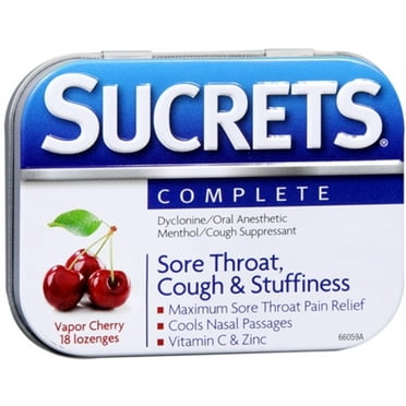 Sucrets Complete Lozenges Vapor Cherry 18 Each (Pack of 6)