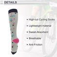 thumbnail image 4 of Calcetines de ciclismo Unique Bargains transpirables, absorbentes de sudor, anti-fricción, calcetines para bicicleta al aire libre en negro, rojo y gris, tamaño L, neutros y universales, 1 par, 4 of 7