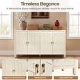 thumbnail image 2 of Heynemo 60" Sideboard with Storage, Accent Buffet Cabinet with Adjustable Shelves, Perfect for Entryway, Living Room, Dining Room, Bedroom, Beige, 2 of 11