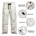 thumbnail image 2 of GINGTTO Men's Cargo Camo Pants, Baggy Flex Wide Leg Fashion Y2K Streetwear Drawstring Stretch, 2 of 8
