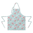 thumbnail image 2 of Pioneer Flower Floral Print Pattern Apron for Women and Men, Cotton Linen Waterproof with Pockets, Adjustable, 33x27 Inch for Kitchen, Gardening, BBQ, Salon, 2 of 6