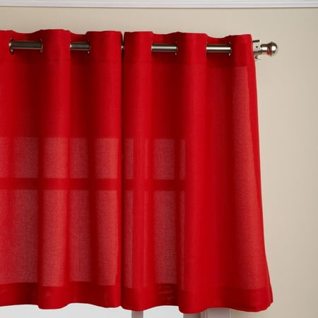 Jackson 58inch x 36inch Tier Curtain Pair, Red  Walmart.com
