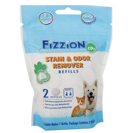Fizzion Pet Stain & Odor Remover Refill Tablets 2-Pack (Makes (Best Product To Remove Pet Stains From Carpet)