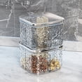 thumbnail image 3 of Modern Rotating Spice Storage Container with Airtight Lids & Built-in Spoons - 4 Compartment Clear Plastic Seasoning Organizer for Kitchen, BPA-Free, Stackable Design for Salt, Sugar, MSG and Spices, 3 of 6