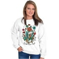 thumbnail image 3 of Wild and Free Bald Eagle Rose Tattoo Unisex Plus Fleece Graphic Sweatshirt Brisco Brands 3X, 3 of 5