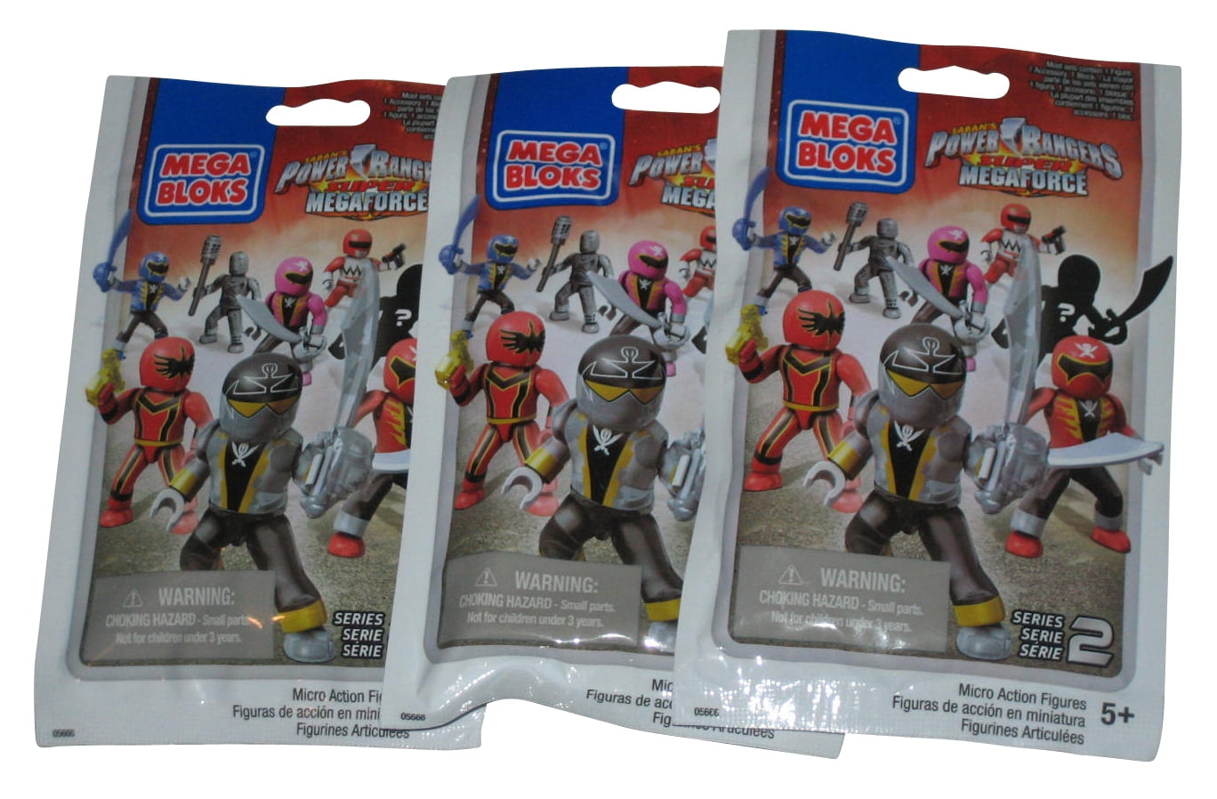 LOT of 4 Mega Bloks Power Rangers SUPER Megaforce Series 1 2 Micro Mini Figures 