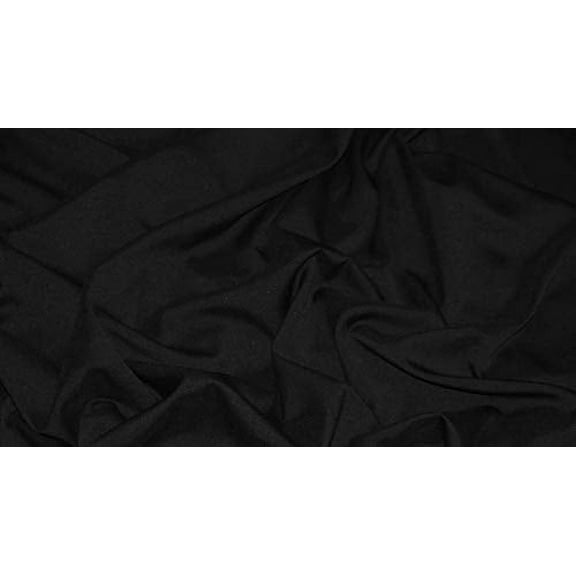 60'' Poly Poplin Polyester Superior Quality Fabric by The Yard - Black
