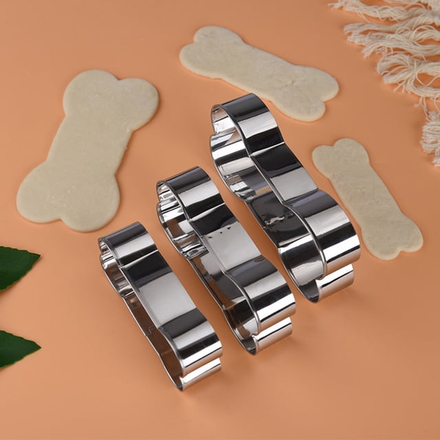 Stainless Steel Dog Bone Cookie Cutter Set for Baking and Decorating