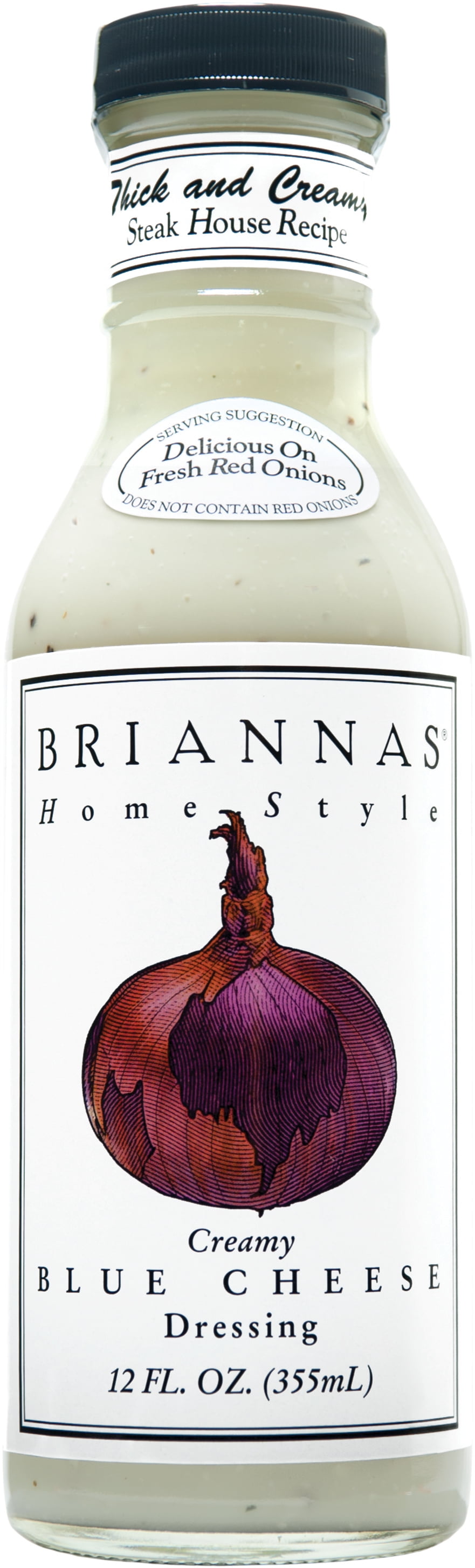 BRIANNAS Creamy Blue Cheese Salad Dressing, 12 Fl Oz