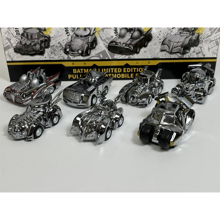 Batman Chrome Limited Edition Pull Back Batmobile Series Set of 7 BK 