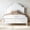 White, variant on Full Size Wood Platform Bed with Headboard & Footboard, Arch-Top Design, Solid Pine Construction, Slatted Base, No Box Spring Needed, Black