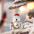 thumbnail image 2 of Christmas Polar Bear Acrylic Pendant Christmas Decoration Pendant Christmas Tree Pendant Car Pendant Holiday Decorations Hangs Home Decor, 2 of 6