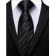 thumbnail image 4 of Corbata Barry.Wang de seda negra a rayas con clip 153x8 cm, 4 of 6