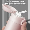 thumbnail image 4 of Kchsji 316 Stainless Steel Insulated Cup with Straw 500ml Vacuum Thermos Double Wall Keeps Hot Cold 12 Hours Leak Proof Portable Travel Mug for Office Gym OutdoorWhite, 4 of 7