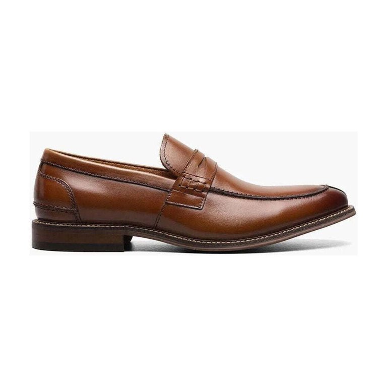 Stacey Adams tan leather loafer bicycle toe dress shoes 8.5 Templin Bike Toe Loafer Men main image 2