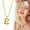 Gold E, variant on Latrodar Personality Imitation Gold 26 English Letter Necklace Fashion Trend Jewelry Gift Gold