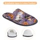 thumbnail image 3 of Fotbe Vintage Halloween Black Cat Pantuflas Peludas para Mujer con Estampado, Zapatillas de Peluche, Zapatos de Invierno para Casa, Uso Interior y Exterior-Medium, 3 of 8