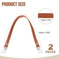 thumbnail image 2 of Uxcell 2 Pcs Metal PU Leather Purse Handle Strap Replacement for DIY Women Clutch Bag Handbags Brown 17 inch, 2 of 7