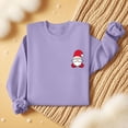 thumbnail image 5 of QTBIUQ Ladies Christmas Printed Fashionable Loose Casual Long Sleeved Top Regular Sleeve Hooded Sweatshirt Purple, 5 of 6