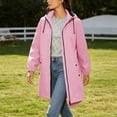 thumbnail image 4 of ATOYSOY Long Raincoat for Women Waterproof Rain Jackets with Hooded Outdoor Light Windbreaker Trench Coat 2026, 4 of 8