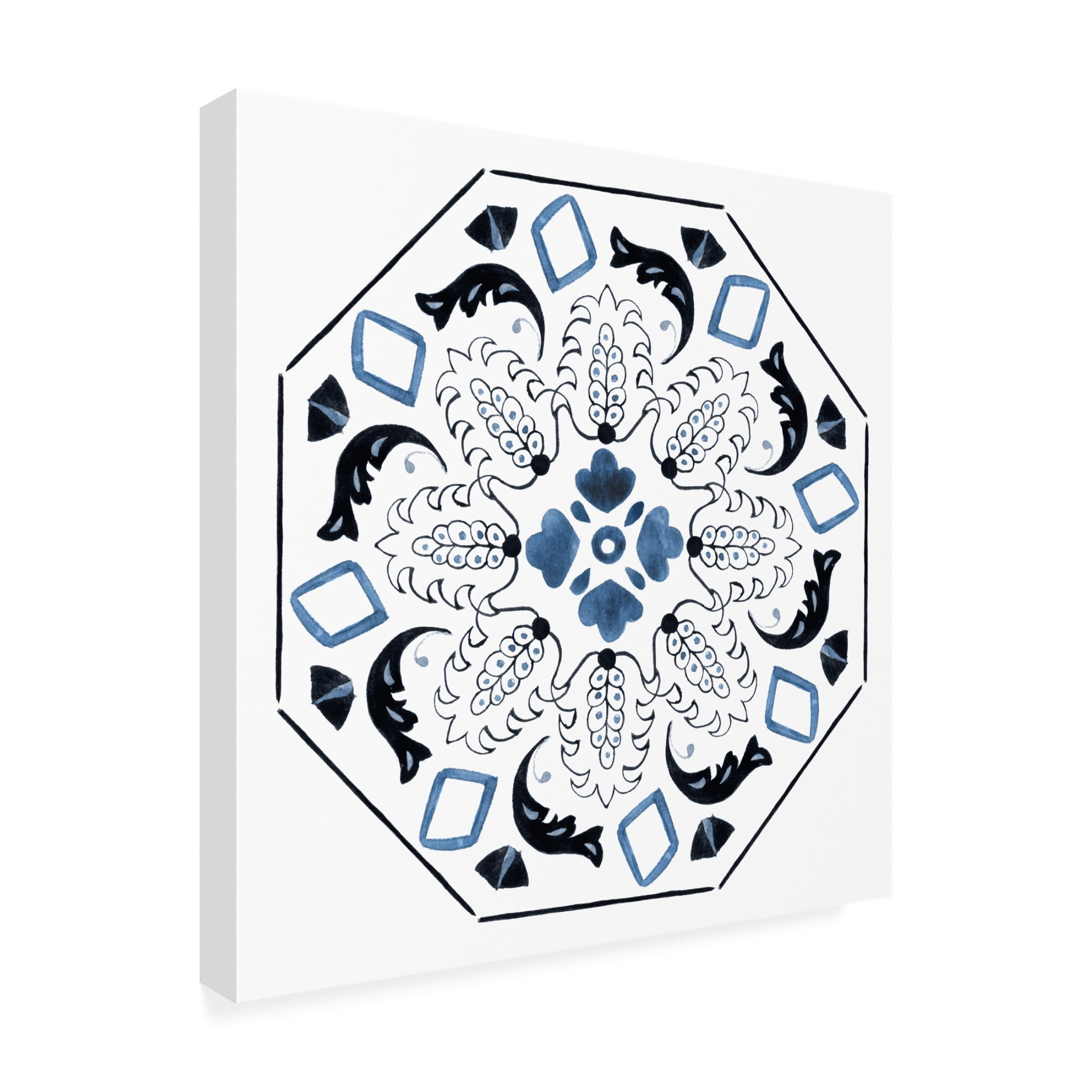 Canvas Wall Art - Melissa Wang 'Bleu Indigo II' Wall Art for Living Room, Bedroom, or Office Décor by Trademark Fine Art - 18 x 18 Inches