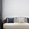 thumbnail image 4 of 10pcs Self Adhesive 3D Brick Tile Sticker Wallpaper, Waterproof Foam Brick Wall Panels, Fireplace Bedroom TV Wall Stickers -35cmx38.5cm, 4 of 5