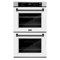 thumbnail image 2 of ZLINE 30 in. Autograph Edition Professional Convection Double Wall Oven with Air Fry and Self Clean in Stainless Steel with White Matte Doors and Matte Black Handles (WADZ-WM-30-MB), 2 of 2