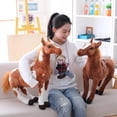 thumbnail image 1 of Lubelski Cheval de Simulation 3D Animal en Peluche Poupée Rembourrée Jouet pour Enfants Déco de Chambre Accessoires Photo, 1 of 8