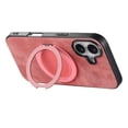 thumbnail image 4 of For IPhone 17 Case Retro Leather Circular Rotating Stand Shockproof Phone Case,Pink,For iPhone 17, 4 of 7