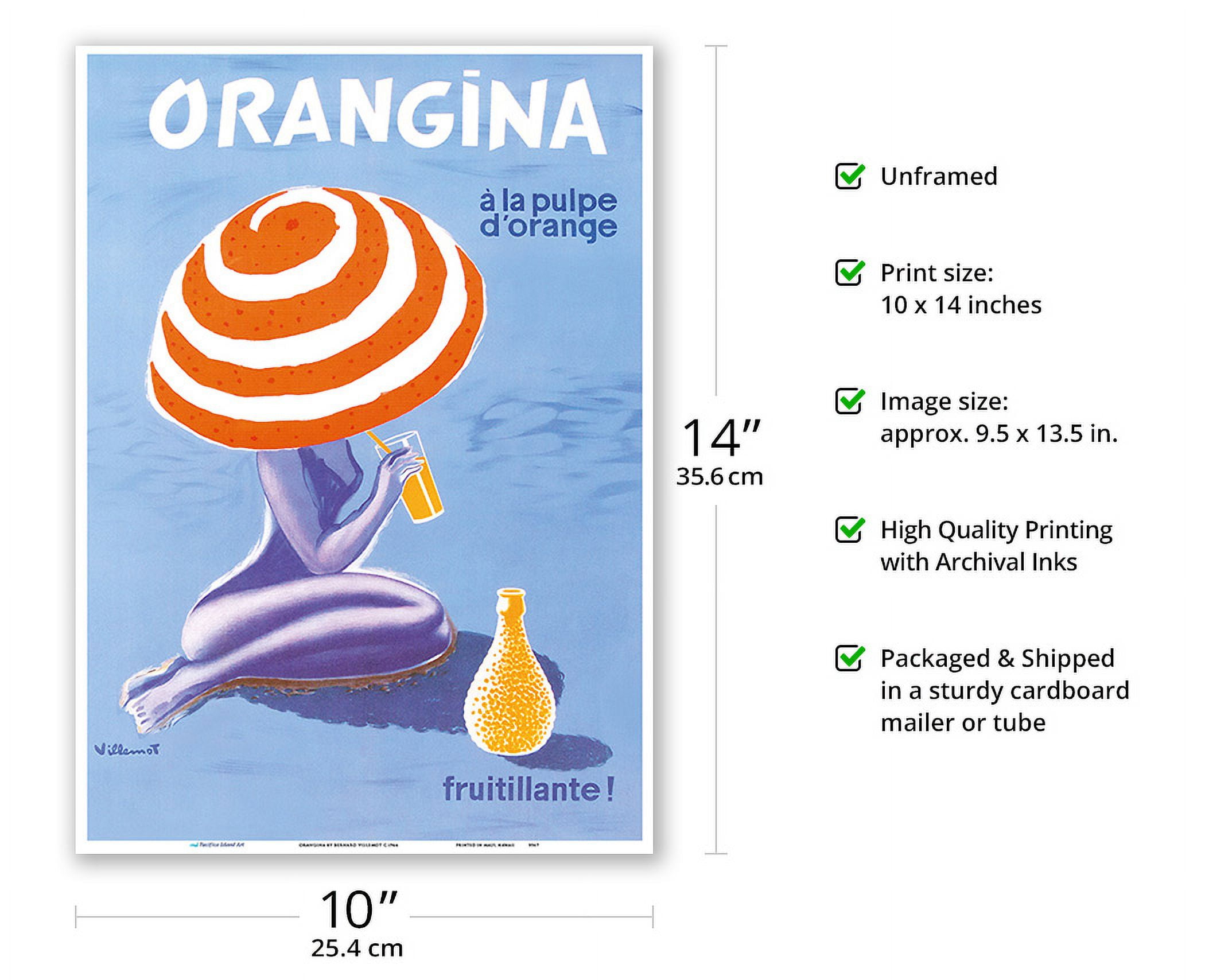 Orangina - Orange Sparkling Soda! - Vintage Advertising Poster by