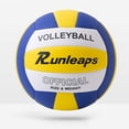 thumbnail image 4 of Runleaps Voleibol Impermeable Interior Exterior Voleibol para Juego de Playa Entrenamiento de Gimnasio Tamaño Oficial 5 (Azul-Amarillo-Blanco), 4 of 8