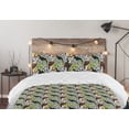 thumbnail image 5 of Ambesonne Tropical Down Alternative Quilt Comforter, Toucans Parrots Bird Print, King, Green Multicolor, 5 of 5