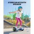 thumbnail image 5 of MIHOVER 6.5" Kids Self Balancing Scooter All-Terrain- Ride on Toys UL 2272 Certified,LED Lights,Bluetooth Speaker,7.75mph,Max Load 176 lbs-Blue, 5 of 10