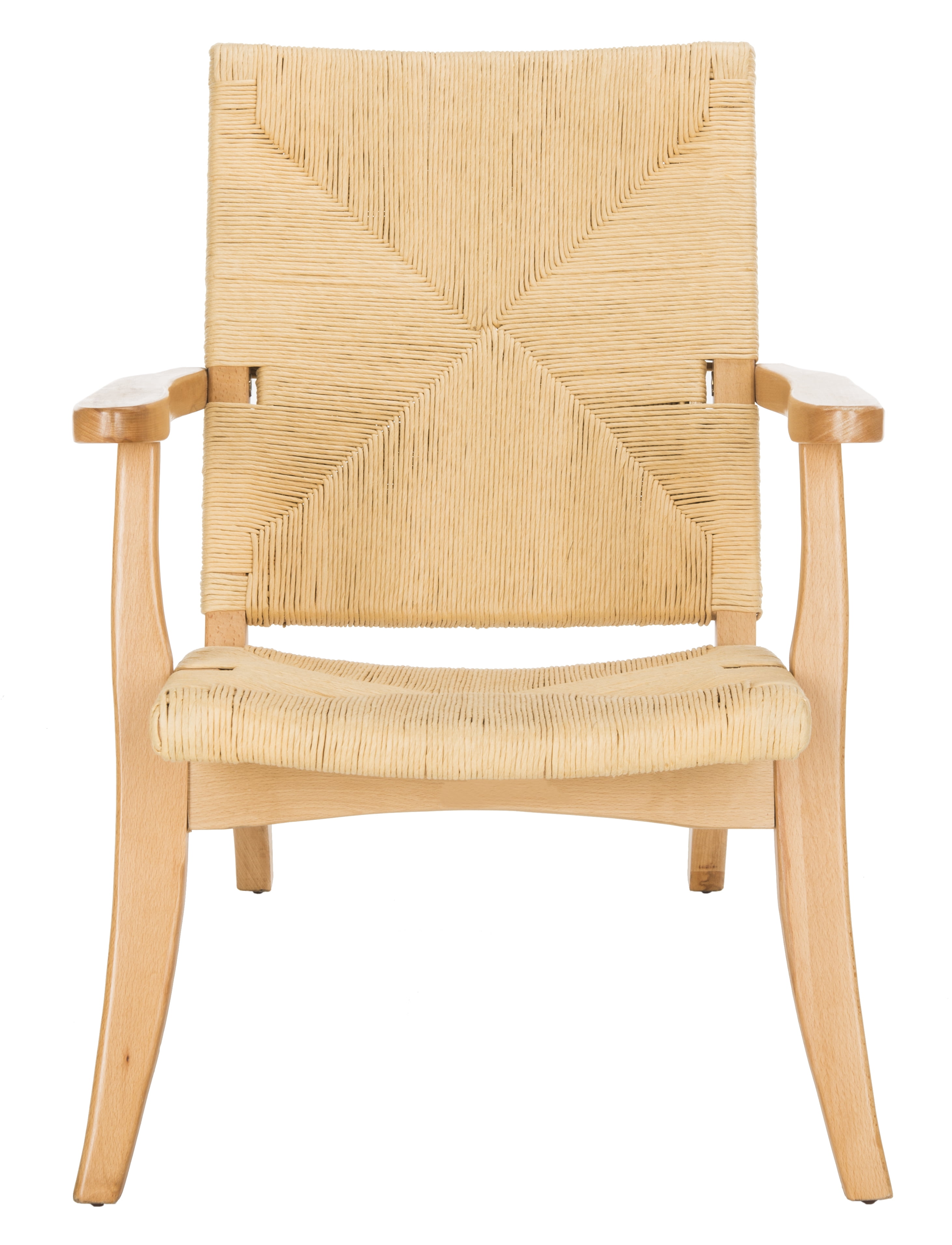 SAFAVIEH Bronn Transitional Wood Accent Chair, Natural