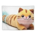 thumbnail image 5 of COMIO Cute Long Cat Plush Kawaii Body Pillow Cat Stuffed Animals Soft Plushies Cuddly Cotton Kitten Sleeping Pillow Back Cushion Stuffed Plush Doll Toy Gift for Kids Girlfriend （Yellow）, 5 of 7