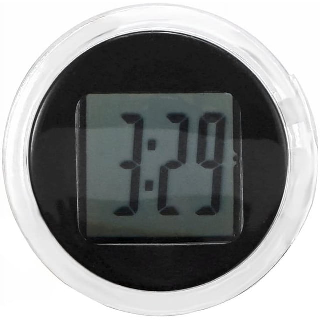 Reloj de motocicleta Mini reloj Reloj de motocicleta Reloj digital adhesivo impermeable para motocicleta Diámetro. 1.1" (10PCS)